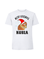 Męska koszulka  z nadrukiem – Mery Krismas Kurła - obrazek 5