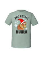 Męska koszulka  z nadrukiem – Mery Krismas Kurła - obrazek 4