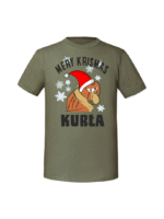 Męska koszulka  z nadrukiem – Mery Krismas Kurła