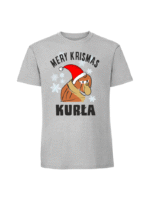 Męska koszulka  z nadrukiem – Mery Krismas Kurła - obrazek 7