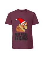 Męska koszulka  z nadrukiem – MERY KURŁA KRISMAS - obrazek 5