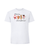 Męska koszulka  z nadrukiem – merry christmas koszulki na urodziny postacie - obrazek 4