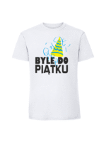 Męska koszulka  z nadrukiem – Byle do piątku (2) - obrazek 3
