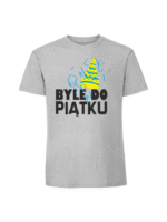 Męska koszulka  z nadrukiem – Byle do piątku (2) - obrazek 4