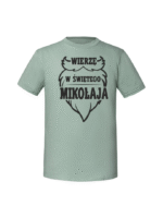 Męska koszulka  z nadrukiem – Wierzę w Świętego Mikołaja - obrazek 3