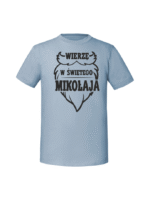 Męska koszulka  z nadrukiem – Wierzę w Świętego Mikołaja - obrazek 5