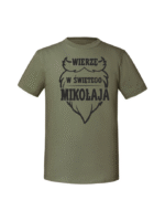 Męska koszulka  z nadrukiem – Wierzę w Świętego Mikołaja