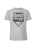 Męska koszulka  z nadrukiem – Wierzę w Świętego Mikołaja - obrazek 6