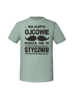 Męska koszulka  z nadrukiem – Najlepsi ojcowie styczeń - obrazek 5