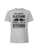 Męska koszulka  z nadrukiem – Najlepsi ojcowie styczeń - obrazek 7