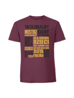 Męska koszulka  z nadrukiem – Tata idealny cechy - obrazek 6