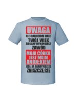 Męska koszulka  z nadrukiem – moja córka jest moim aniołkiem