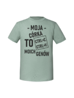 Męska koszulka  z nadrukiem – Moja córka to ctrc ctrlv moich genów - obrazek 4