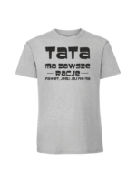 Męska koszulka  z nadrukiem – tata ma zawsze rację - obrazek 4
