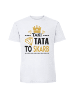 Męska koszulka  z nadrukiem – Taki tata to skarb - obrazek 6