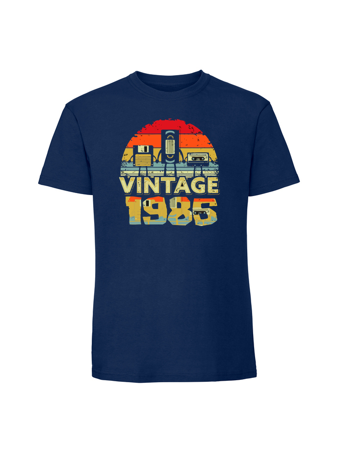 UR00022_granatowa.png Męska koszulka z nadrukiem –vintage rok - wielowariantowość 1986 - obrazek 4