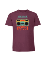 Męska koszulka  z nadrukiem –1973 VINTAGE MAGNETOFON - obrazek 5