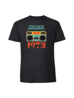 Męska koszulka  z nadrukiem –1973 VINTAGE MAGNETOFON - obrazek 7