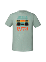Męska koszulka  z nadrukiem –1973 VINTAGE MAGNETOFON - obrazek 6