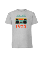 Męska koszulka  z nadrukiem –1973 VINTAGE MAGNETOFON - obrazek 8