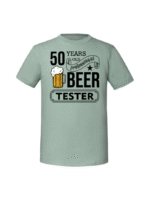 Męska koszulka  z nadrukiem –50 lat BEER TESTER - obrazek 3