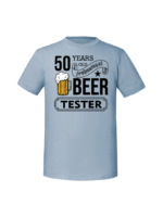Męska koszulka  z nadrukiem –50 lat BEER TESTER - obrazek 5