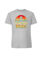 Męska koszulka  z nadrukiem –vintage rok - wielowariantowość 1985
