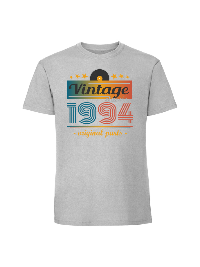 UR00069_pastelowy_szary.png Męska koszulka z nadrukiem –Vintage classic + rok 1994 v1 - obrazek 1