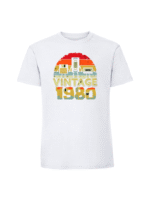Męska koszulka  z nadrukiem –vintage rok - wielowariantowość 1980