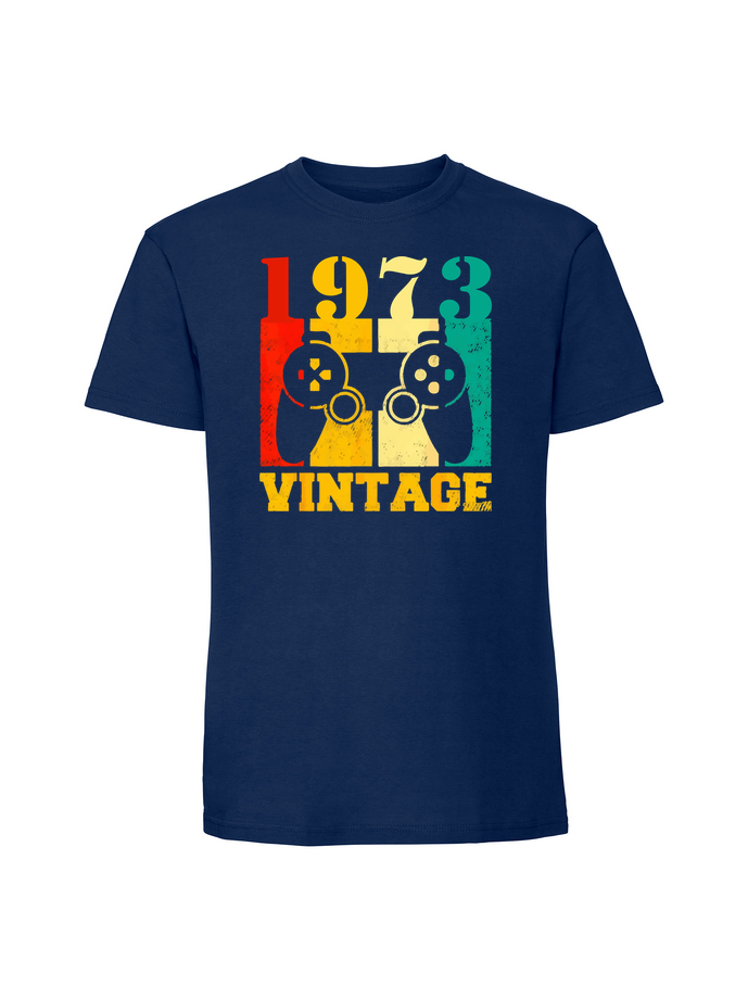 UR00081_granatowa.png Męska koszulka z nadrukiem –1973 VINTAGE v1 - obrazek 1