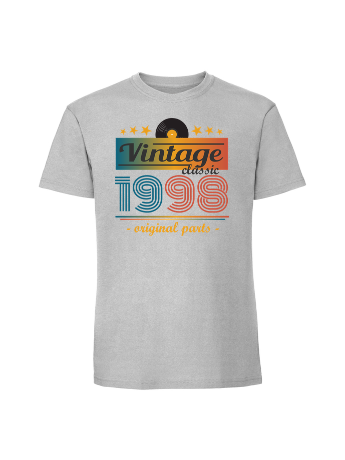 UR00090_pastelowy_szary.png Męska koszulka z nadrukiem –Vintage classic + rok 1998 v2 - obrazek 1