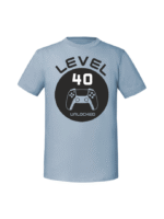 Męska koszulka  z nadrukiem – 40 LEVEL UNLOCKED v1 - obrazek 7