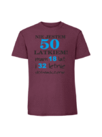 Męska koszulka  z nadrukiem – nie jestem 50 latkiem