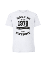 Męska koszulka  z nadrukiem – 1978 MADE IN ROK AWESOME 1978 - obrazek 7