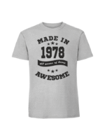 Męska koszulka  z nadrukiem – 1978 MADE IN ROK AWESOME 1978 - obrazek 5