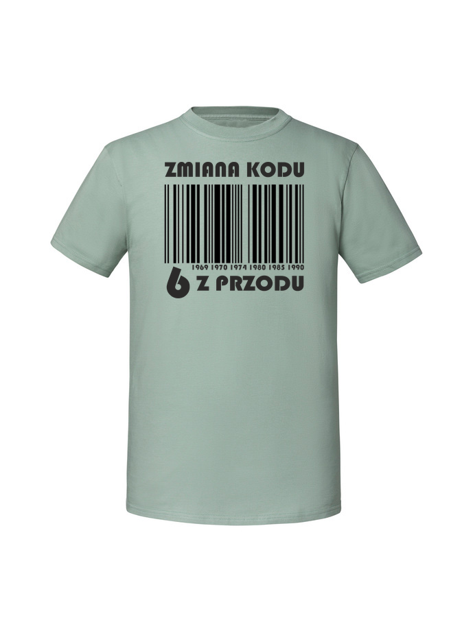 UR00161_mietowa.png Męska koszulka z nadrukiem – 60 ZMIANA KODU + WIEK 60 - obrazek 1