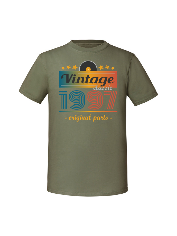 UR00195_olive.png Męska koszulka z nadrukiem – Vintage classic + rok 1997 v2 - obrazek 1