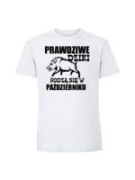 Męska koszulka  z nadrukiem – PRAWDZIWE-DZIKI PAŹDZIERNIK