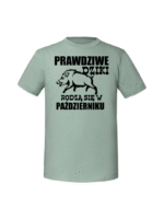 Męska koszulka  z nadrukiem – PRAWDZIWE-DZIKI PAŹDZIERNIK - obrazek 7