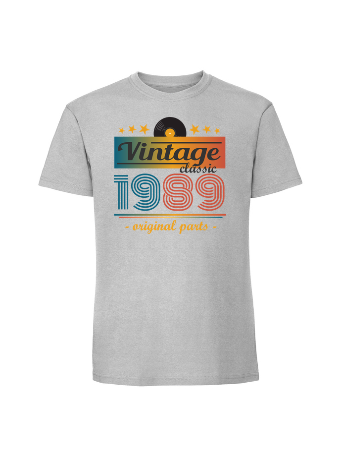 UR00203_pastelowy_szary.png Męska koszulka z nadrukiem – Vintage classic + rok 1989 v2 - obrazek 1