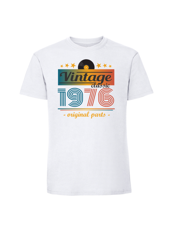 UR00206_biala.png Męska koszulka z nadrukiem – Vintage classic + rok 1976 v1 - obrazek 1