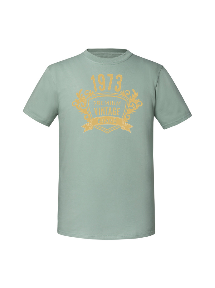 UR00232_mietowa.png Męska koszulka z nadrukiem – 1973 premium vintage brand 1973 - obrazek 1
