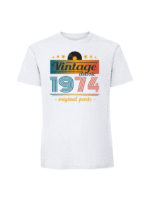 Męska koszulka  z nadrukiem – Vintage classic + rok 1974 v2 - obrazek 4