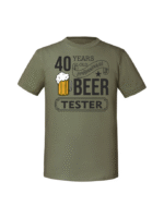 Męska koszulka  z nadrukiem – 40 lat  BEER TESTER - obrazek 7
