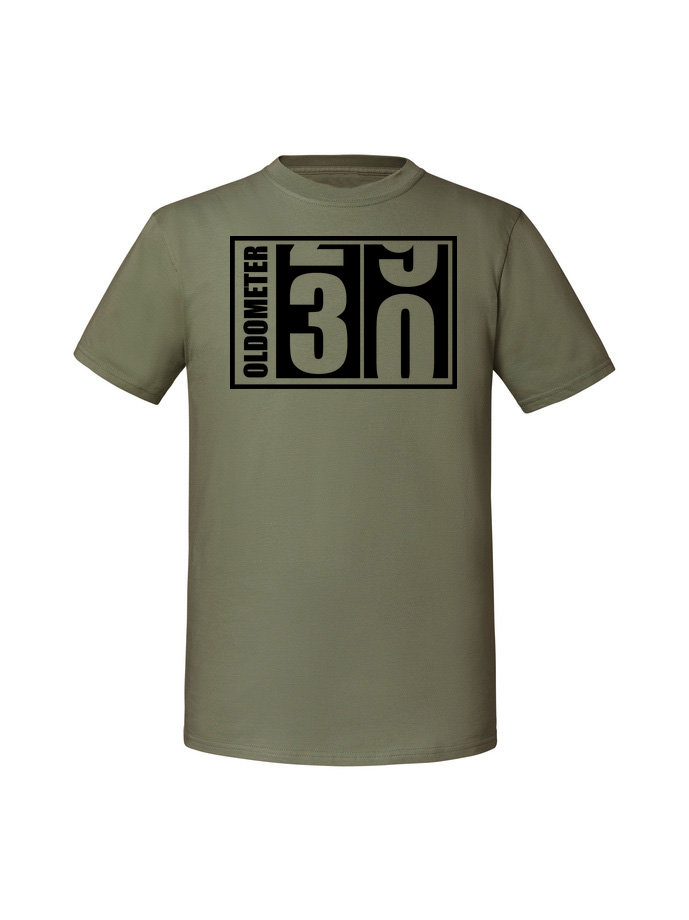 UR00289_olive.png Męska koszulka z nadrukiem – 30 OLDOMETER 30 - obrazek 1