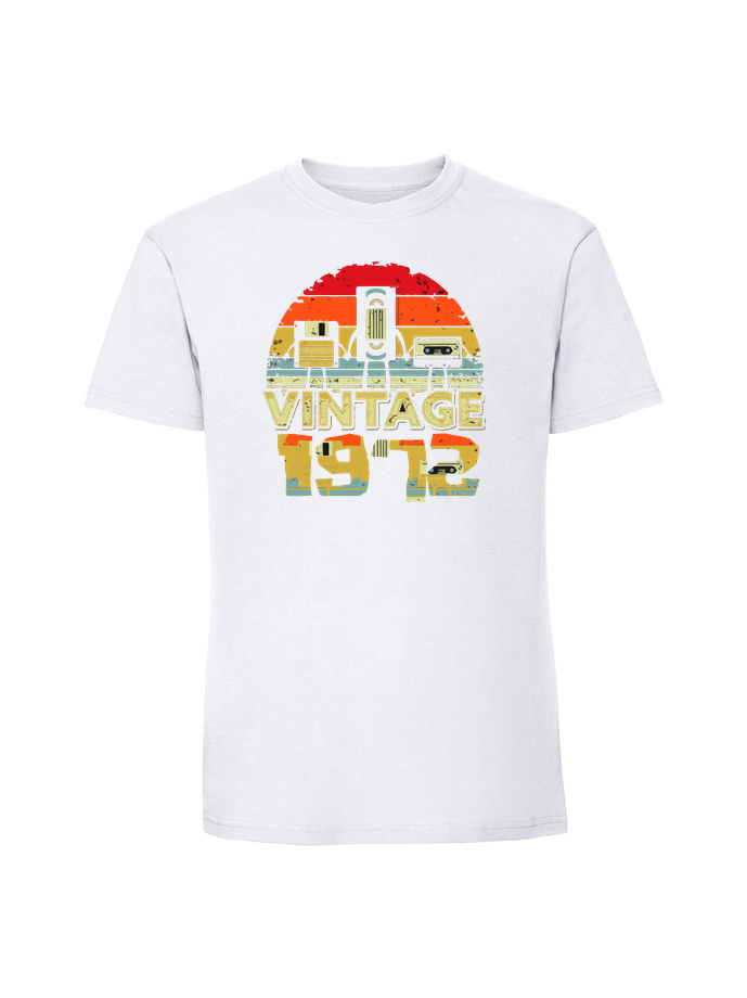 UR00294_biala.png Męska koszulka z nadrukiem – vintage rok - wielowariantowość 1972 - obrazek 1