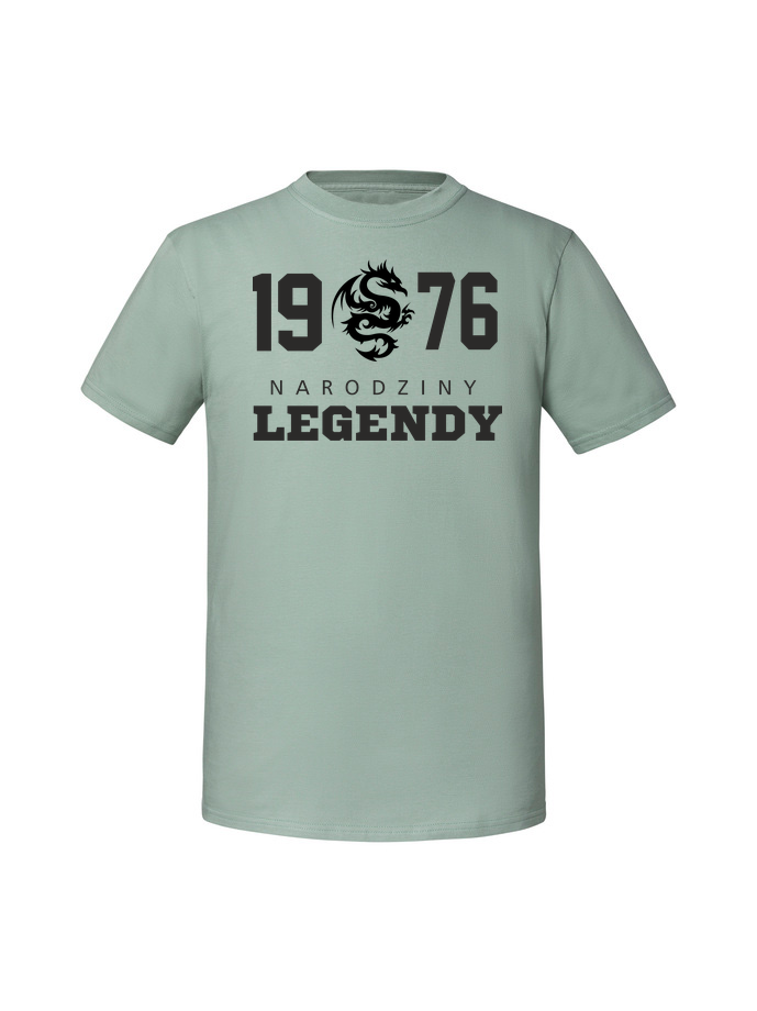 UR00295_mietowa.png Męska koszulka z nadrukiem – 1976 narodziny legendy 1976 - obrazek 1