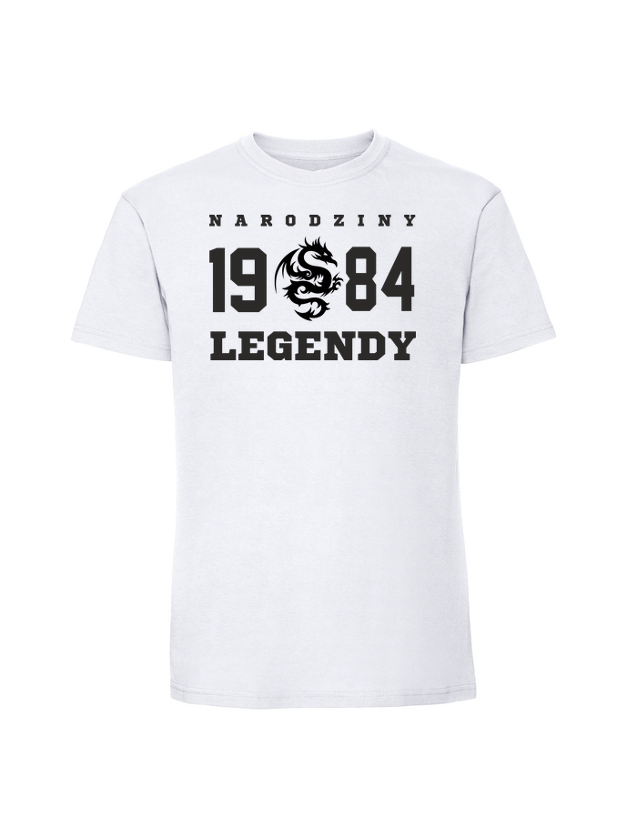 UR00316_biala.png Męska koszulka z nadrukiem – 1984 narodziny legendy 1984 - obrazek 4