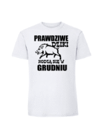 Męska koszulka  z nadrukiem – PRAWDZIWE-DZIKI GRUDZIEŃ - obrazek 4