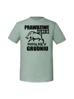 Męska koszulka  z nadrukiem – PRAWDZIWE-DZIKI GRUDZIEŃ